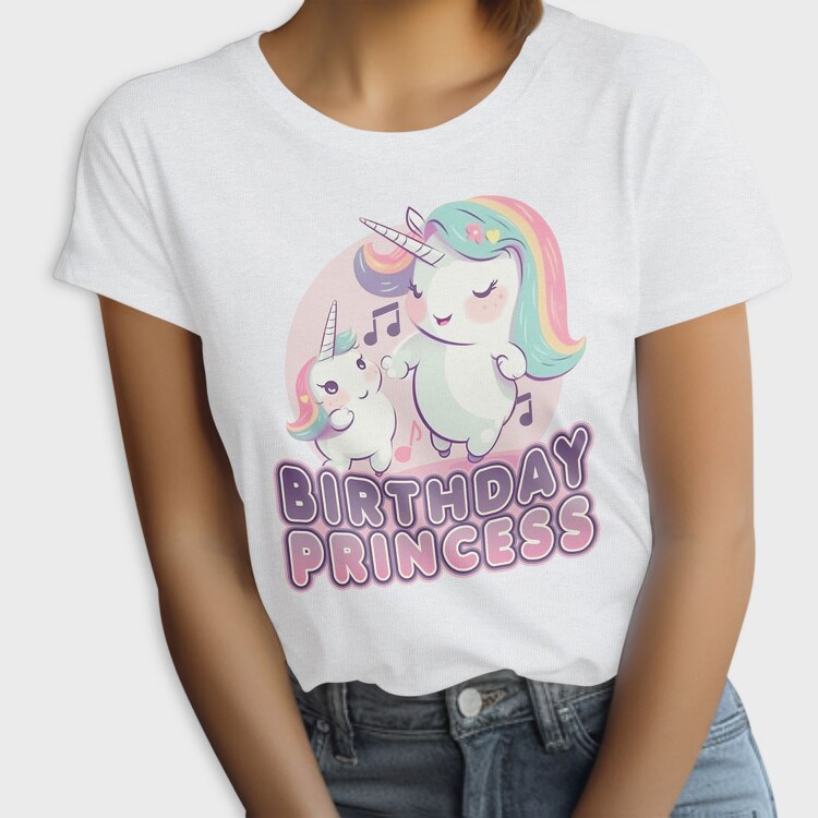 Birthday Princess Unicorns, Tricou Femei