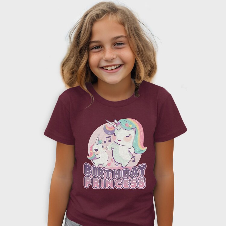Birthday Princess Unicorns, Tricou Copii