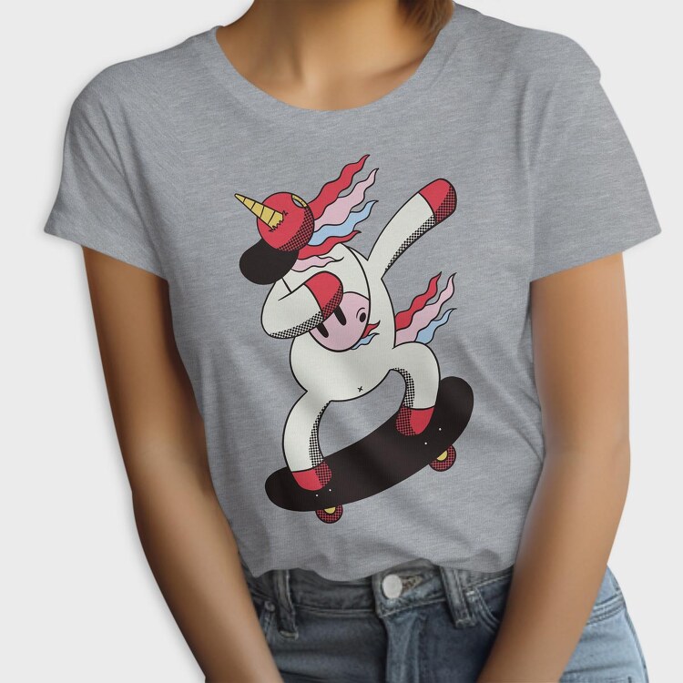 Dabbing Skater Unicorn, Tricou Femei