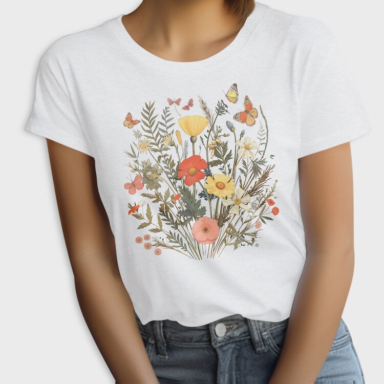 Vintage Wildflowers, Tricou Femei