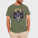 Skull Military Helmet, Tricou Barbati (Unisex)