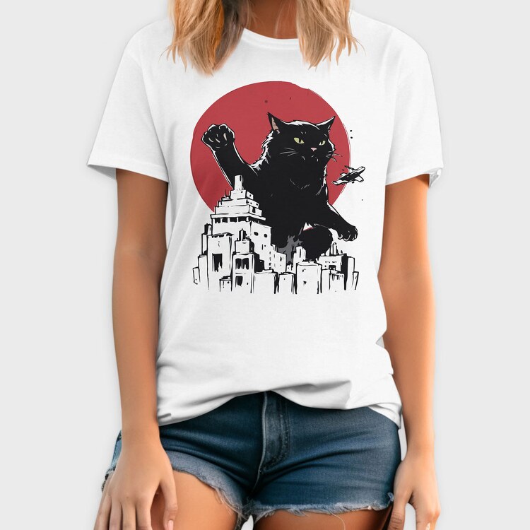 Black Catzilla, Tricou Barbati (Unisex)