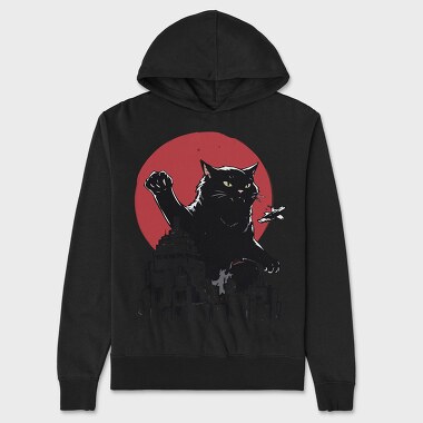 Black Catzilla, Hanorac Oversize Barbati (Unisex)