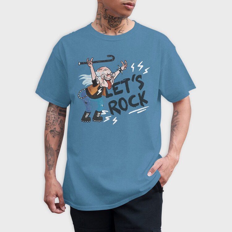 Lets Rock Grandpa, Tricou Barbati (Unisex)