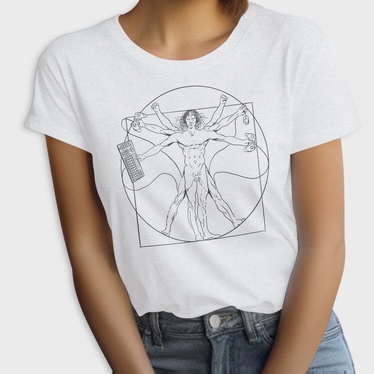 Vitruvian Man Video Games, Tricou Femei