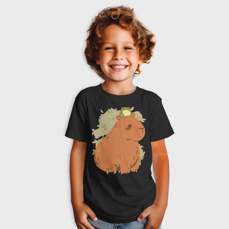 Cute Capybara Frog, Tricou Copii