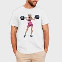 Girl Lifting Weights, Tricou Barbati (Unisex)
