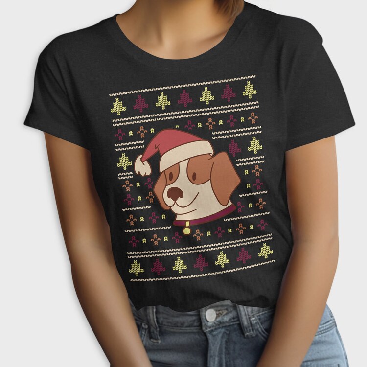 Cute Dog Ugly Sweater, Tricou Femei