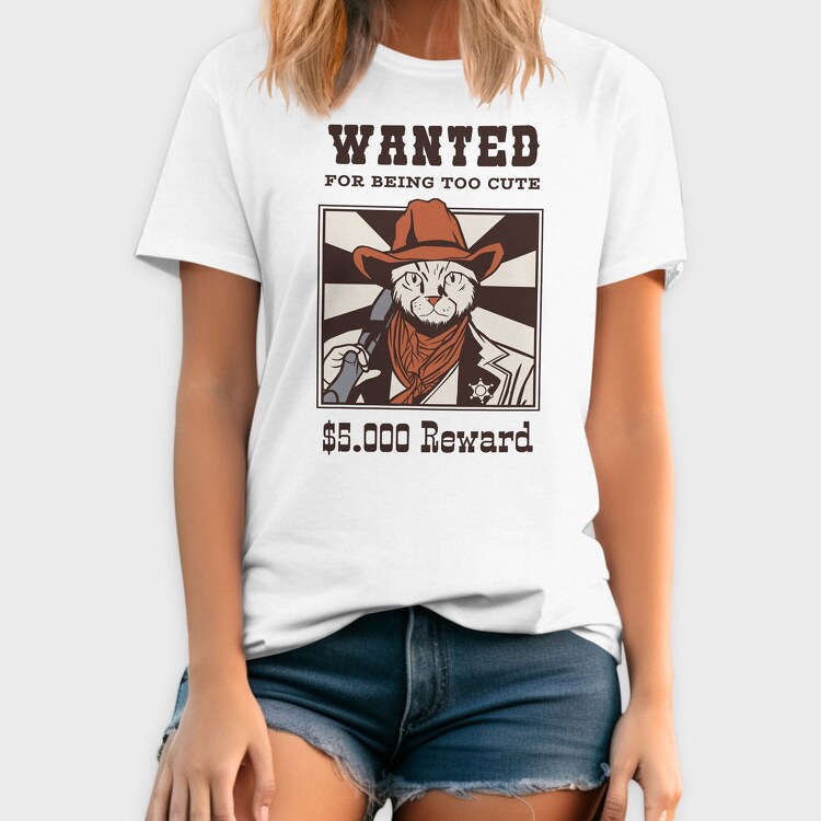 Wanted for Being Too Cute, Tricou Barbati (Unisex)