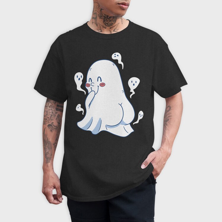 Cute Ghost, Tricou Barbati (Unisex)