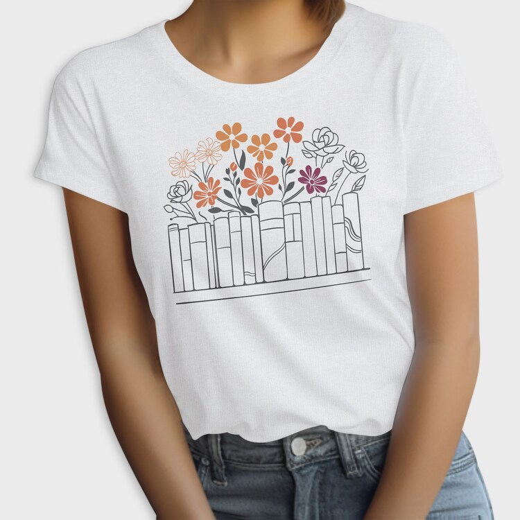 Books Flowers, Tricou Femei