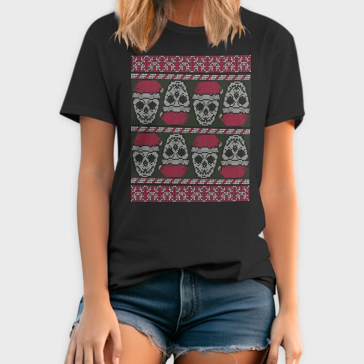 Skulls Ugly Sweater, Tricou Barbati (Unisex)