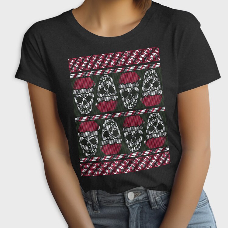 Skulls Ugly Sweater, Tricou Femei