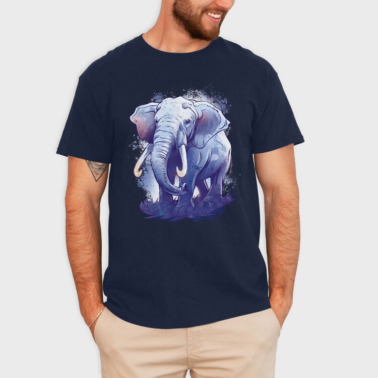Watercolor Elephant, Tricou Barbati (Unisex)