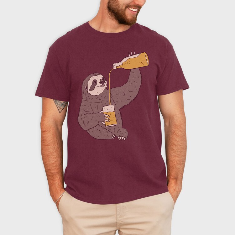 Sloth Beer, Tricou Barbati (Unisex)