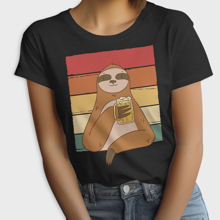 Sloth Drinking Beer, Tricou Femei