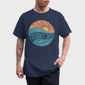 Waves Sunset, Tricou Barbati (Unisex)