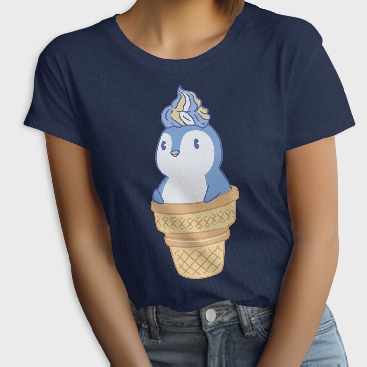 Cute Penguin Ice Cream, Tricou Femei