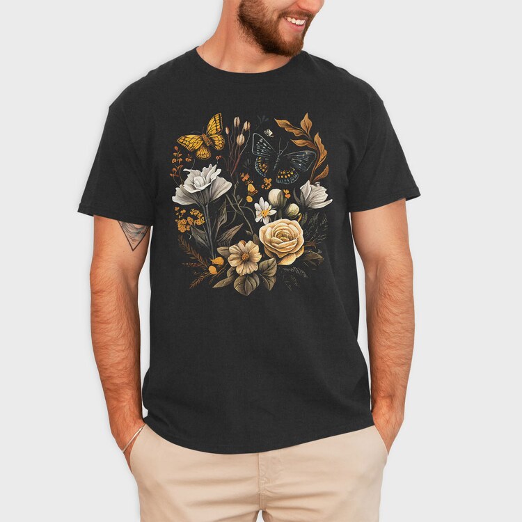 Botanical Flowers, Tricou Barbati (Unisex)