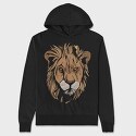 Lion Grunge, Hanorac Oversize Barbati (Unisex)