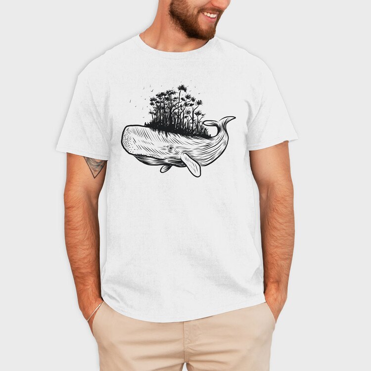 Whale and Tree, Tricou Barbati (Unisex)