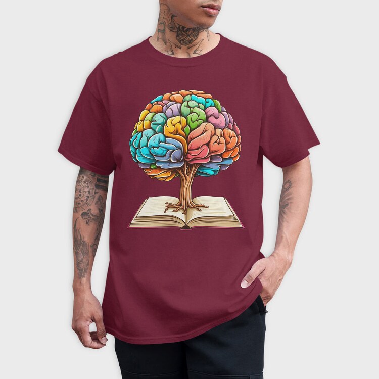 Brain Book, Tricou Barbati (Unisex)