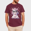 Cute Unicorn Reading, Tricou Barbati (Unisex)
