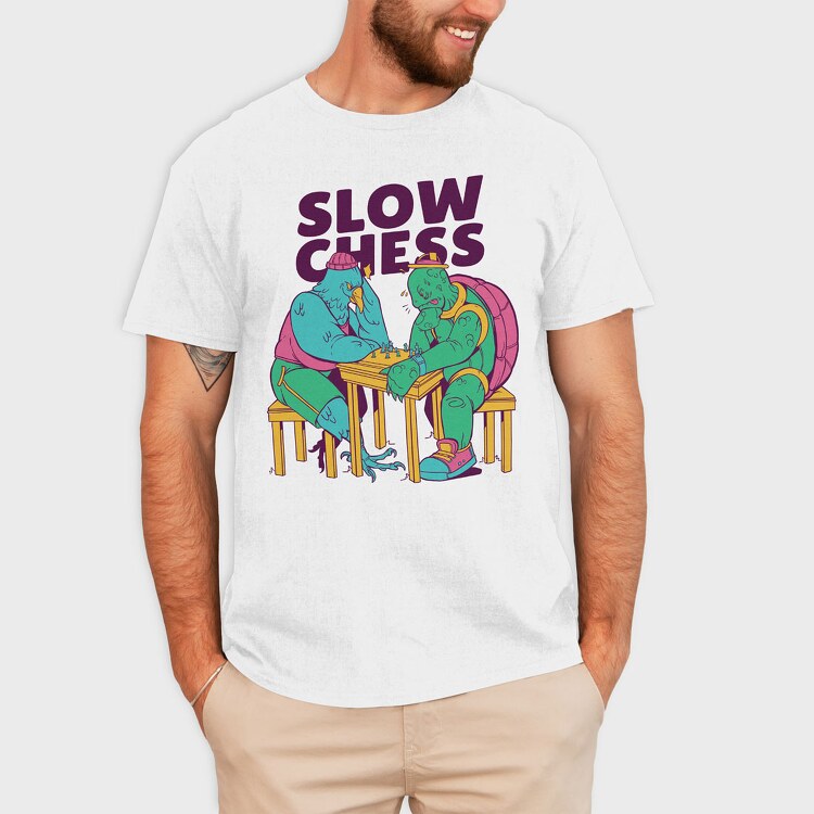 Slow Chess Turtle, Tricou Barbati (Unisex)