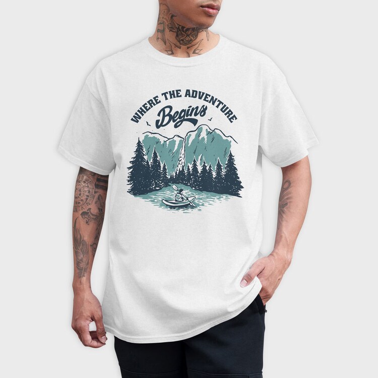 Where the Aventure Begins, Tricou Barbati (Unisex)