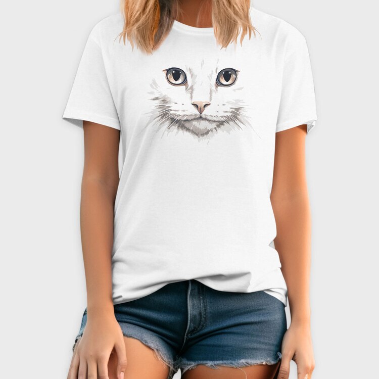 White Cat Portrait, Tricou Barbati (Unisex)
