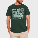 Wild and Free Mountain Cartoon, Tricou Barbati (Unisex)