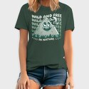 Wild and Free Mountain Cartoon, Tricou Barbati (Unisex)