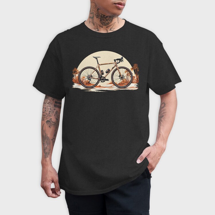 Gravel Bike, Tricou Barbati (Unisex)