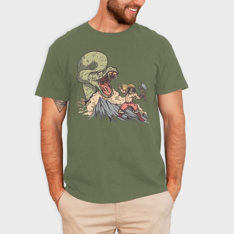 Snake vs Viking, Tricou Barbati (Unisex)