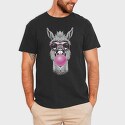 Llama Monochrome Bubblegum, Tricou Barbati (Unisex)