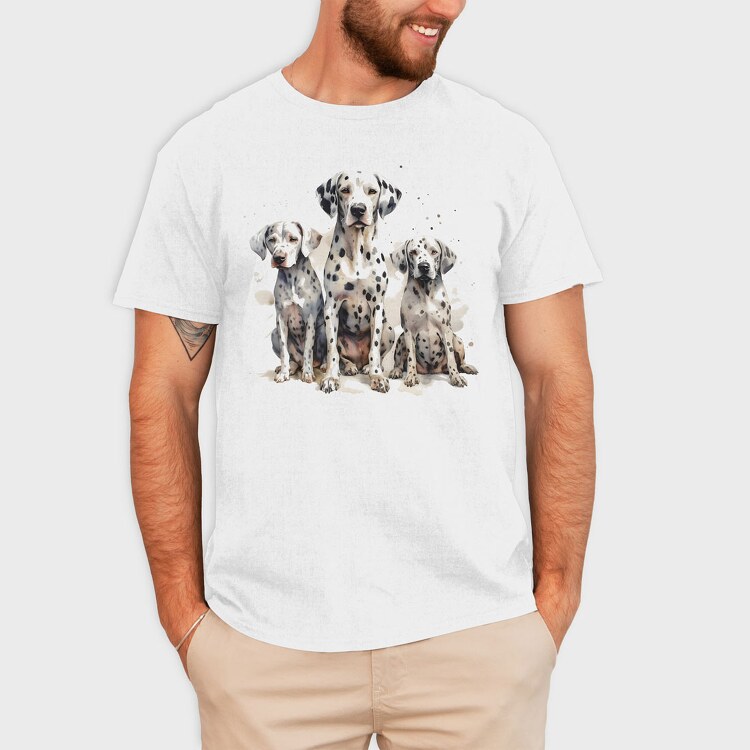 Dalmatian Family, Tricou Barbati (Unisex)