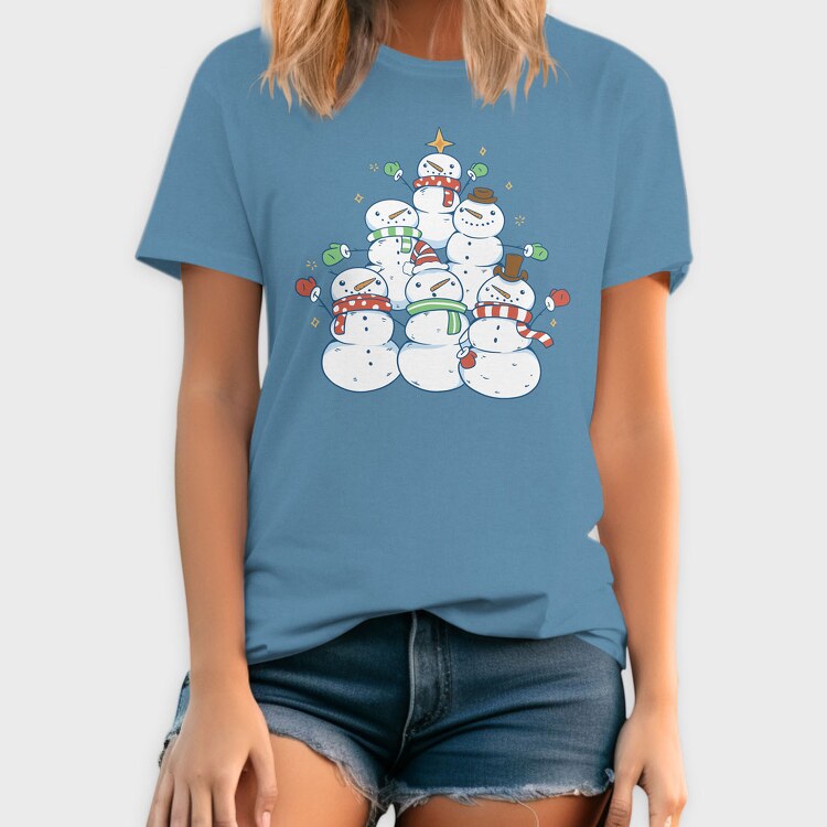 Snowman Tree, Tricou Barbati (Unisex)