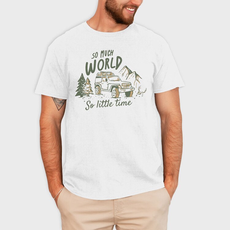 So Much World So Little Time Jeep, Tricou Barbati (Unisex)