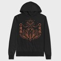 Lotus Flower Orange Japanese, Hanorac Oversize Barbati (Unisex)