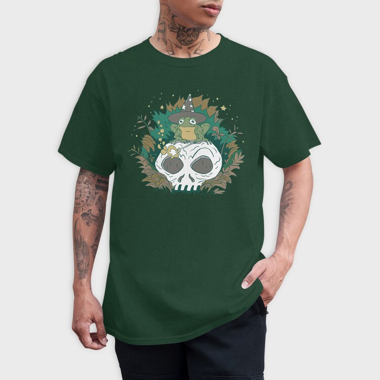 Wizard Frog Skull, Tricou Barbati (Unisex)