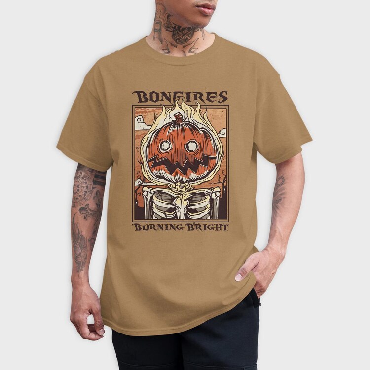 Bonfires Pumpking, Tricou Barbati (Unisex)