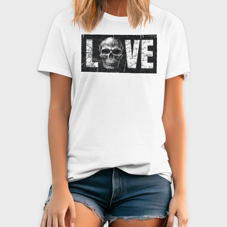 Love Skull, Tricou Barbati (Unisex)