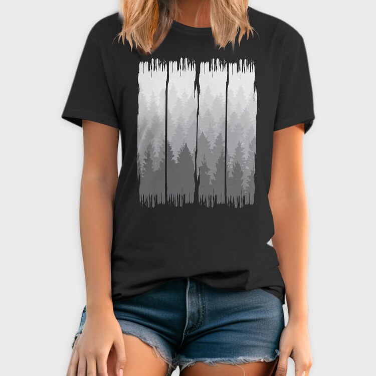 Grunge Forest, Tricou Barbati (Unisex)