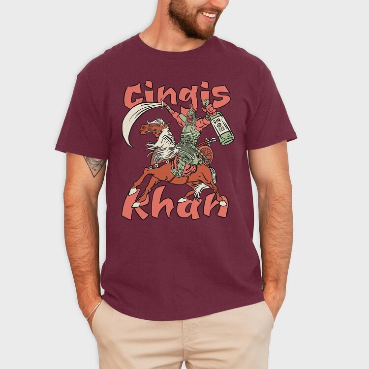 Gingis Khan, Tricou Barbati (Unisex)