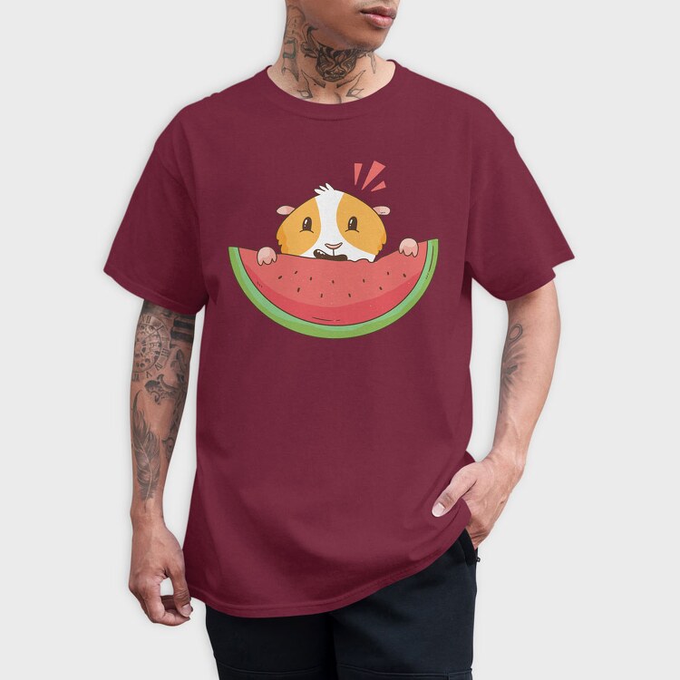 Guinea Pig Watermelon, Tricou Barbati (Unisex)