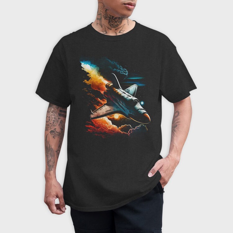 Space Shuttle Colorful, Tricou Barbati (Unisex)