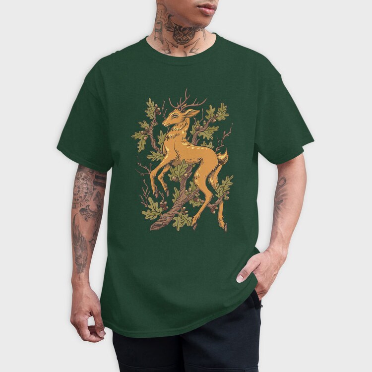 Deer Oak, Tricou Barbati (Unisex)