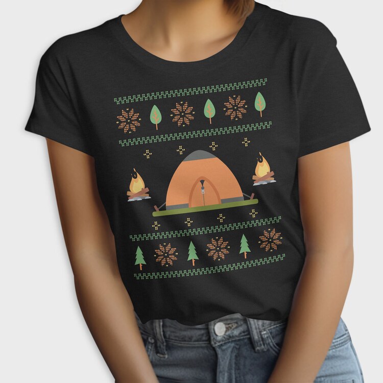Camping Ugly Sweater, Tricou Femei