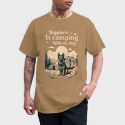 Camping With My Dog, Tricou Barbati (Unisex)