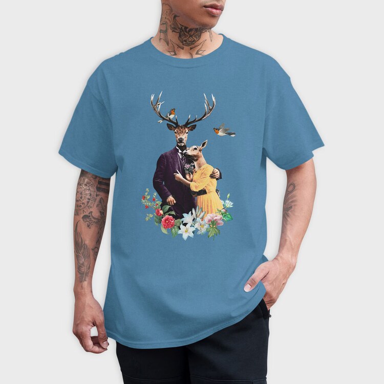 Deers Couple, Tricou Barbati (Unisex)